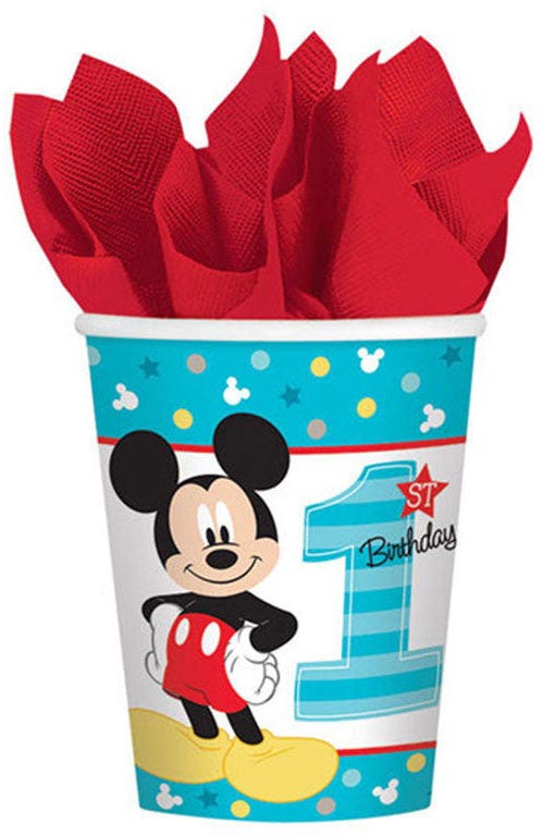 Mickeys Fun To Be One Paper Cup 9Oz, 8Pcs