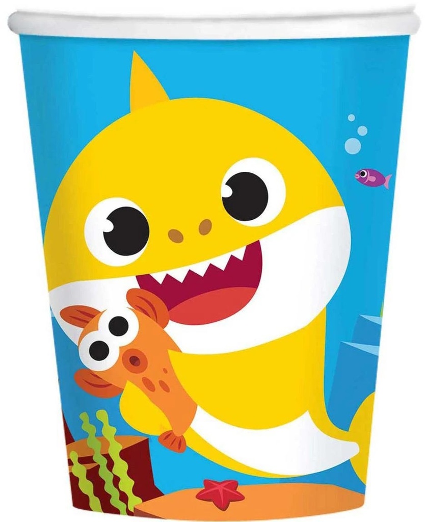Baby Shark Paper Cup, 9Oz, 8Pcs