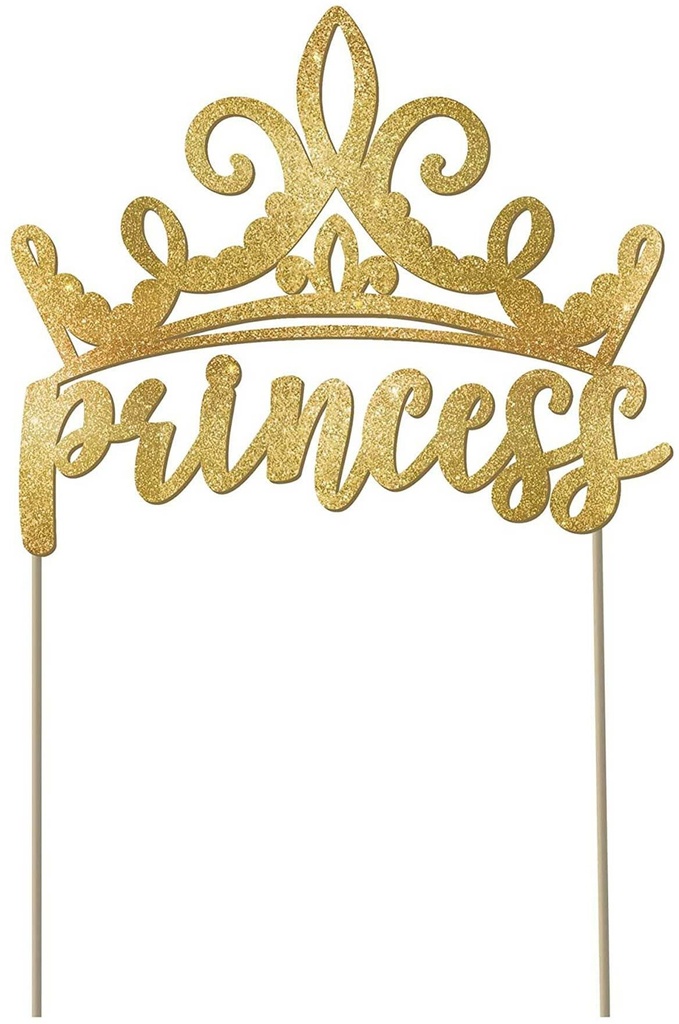 Disney Princess Once Upon A Time Glitter Cake Pick
