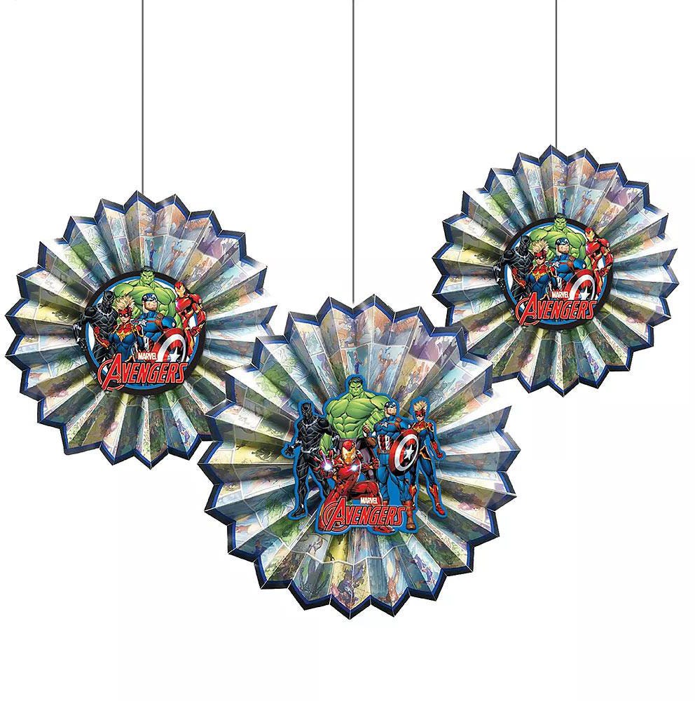 Avengers Power Unites Fan Decoration, 3Pcs