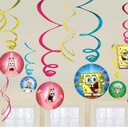 Spongebob Swirl Decorations 12Pcs