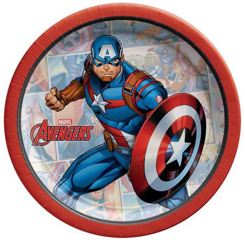 Captain America Paper Plates 7In, 8Pcs