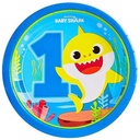 Baby Shark 1St Birthday Round Paper Plate, 7In, 8Pcs