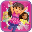 Dora And Friends Square Plates 9In, 8Pcs