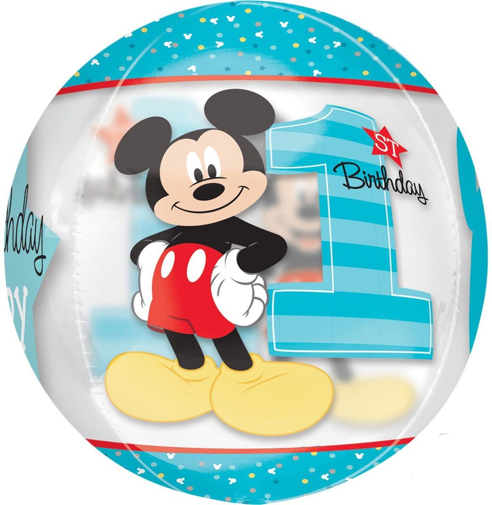 G40 1St Mickey Birthday Orbz Balloon