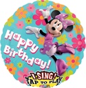 P75 Minnie Mouse Happy Birthday Singing Balloon 28In