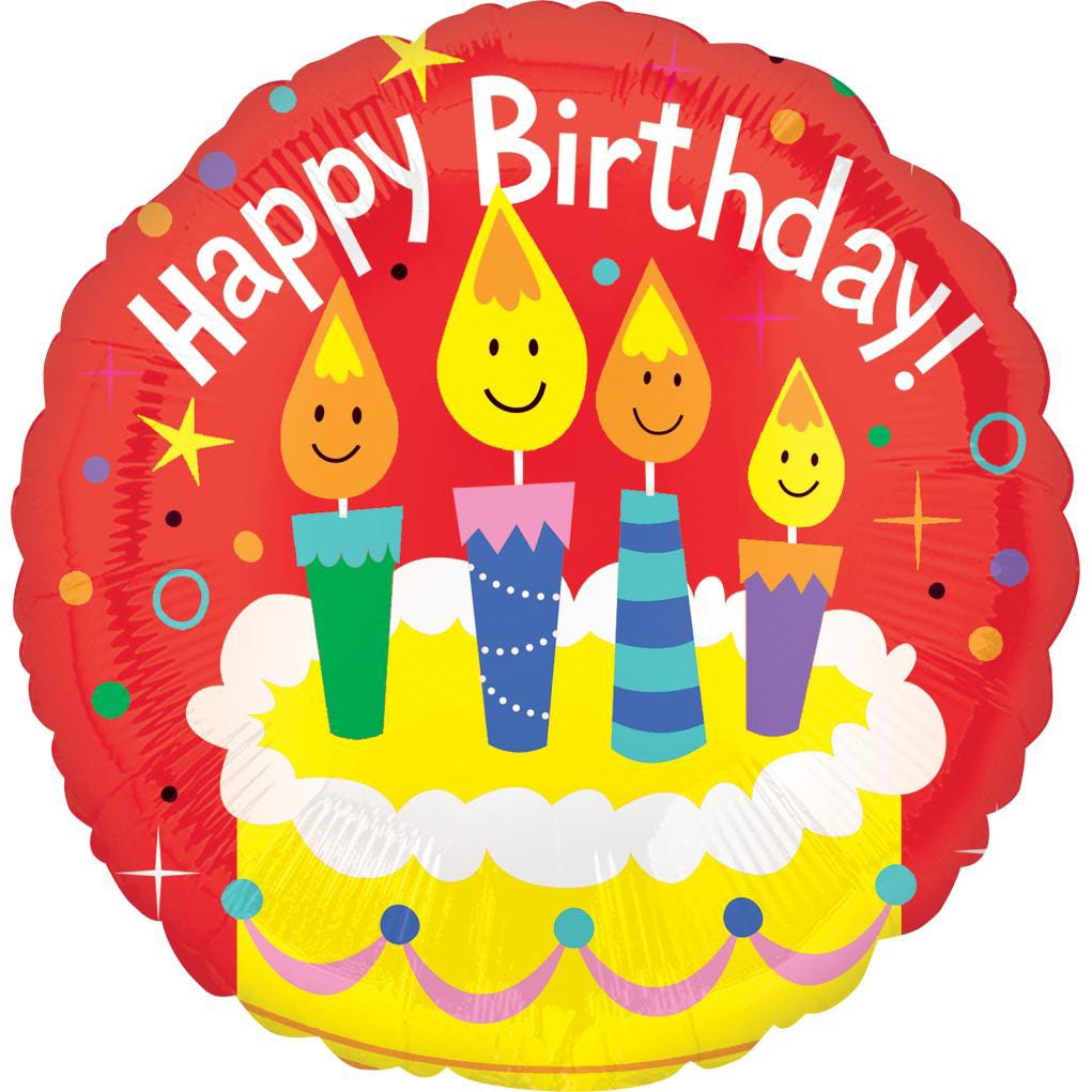 Happy Birthday Candles Jumbo Foil Balloon 28In