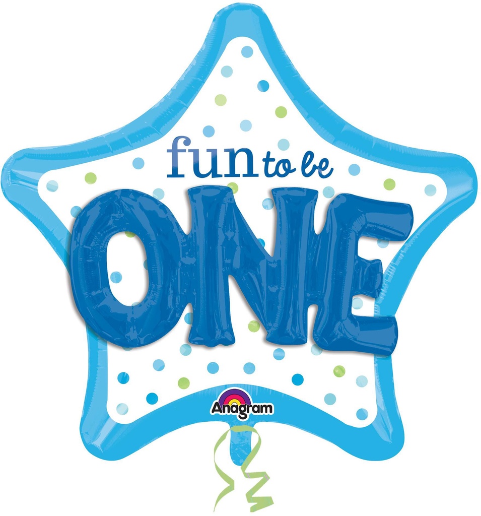 P75 Fun To Be One Baby Boy Multi Balloon