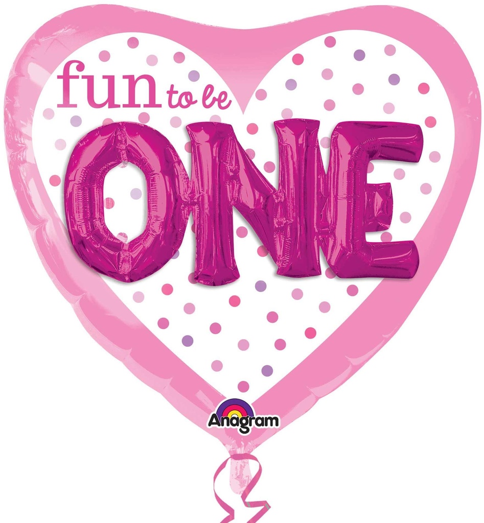P75 Fun To Be One Baby Girl Multi Balloon