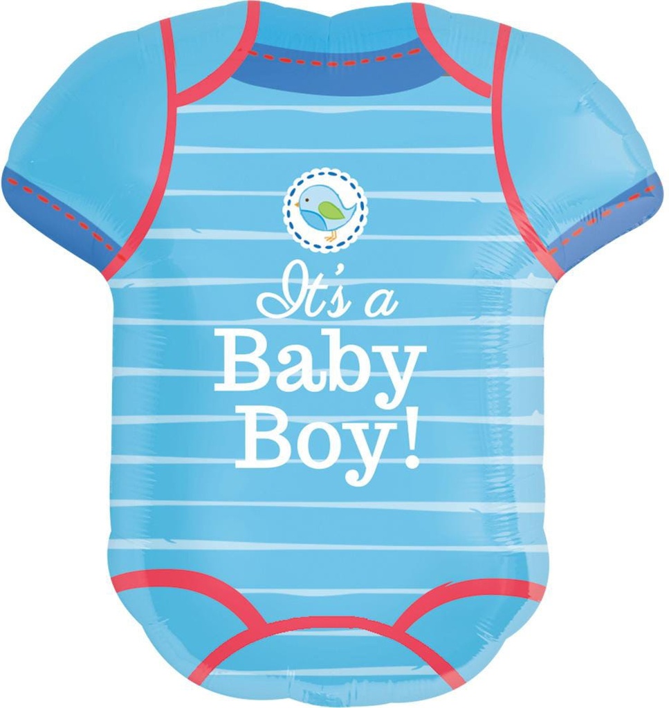 P35 Shower With Love Boy Supershape Foil Balloon 22 X 24In