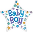 S40 Baby Boy Star Foil Balloon 18In