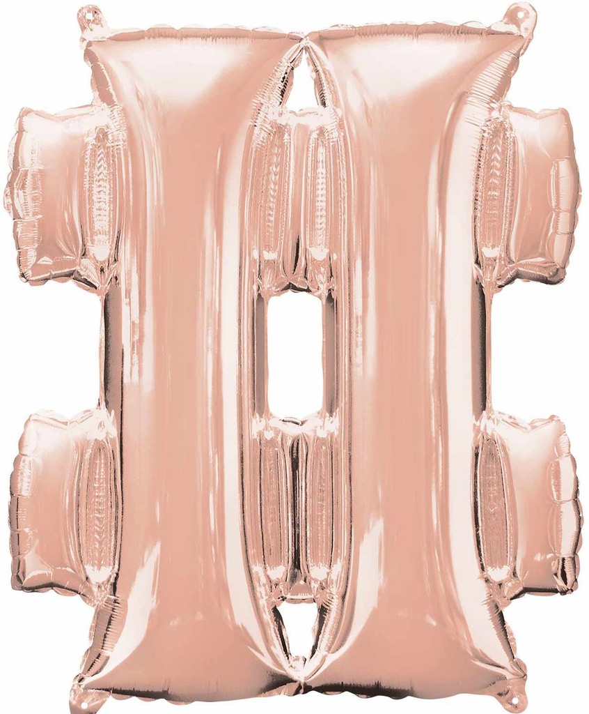 L16 Number 0 Rose Gold Mini Shape Foil Balloon