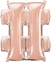 L16 Number 0 Rose Gold Mini Shape Foil Balloon