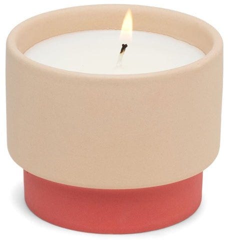 Colour Block Ceramic Candle 6 oz./170g - Tan - Amber & Smoke