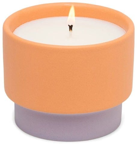 Colour Block Ceramic Candle 6 oz./170g - Orange - Violet & Vanilla