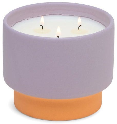 Colour Block Ceramic Candle 16 oz./453g - Purple - Violet & Vanilla