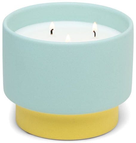 Colour Block Ceramic Candle 16 oz./453g - Mint - Minty Verde