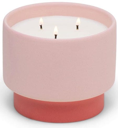 Colour Block Ceramic Candle 16 oz./453g - Pink - Sparkling Grapefruit