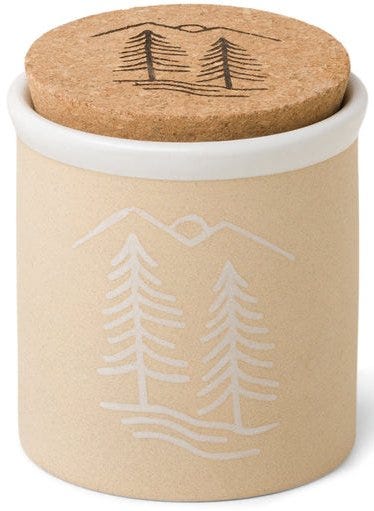 Cypress & Fir Dune Candle with Tree Artwork 8 oz./226g - White