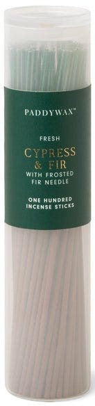Cypress & Fir Incense Sticks in Glass Jar (100 Pcs) - Green