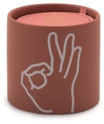 Impressions Ceramic Candle 5.75 oz./163g - Coral - It's Ok - Rosewater & Santal