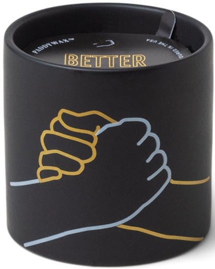 Impressions Ceramic Candle 5.75 oz./163g - Black - Better Together - Incense & Smoke