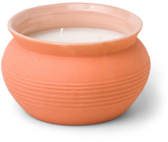 Santorini Ceramic Candle 13 oz./368g - Terracotta - Raw Clay & Pear