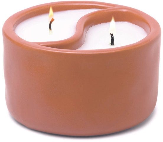 Yin-Yang Ceramic Candle 11 oz./311g - Terracotta - Golden Coast/Bergamot