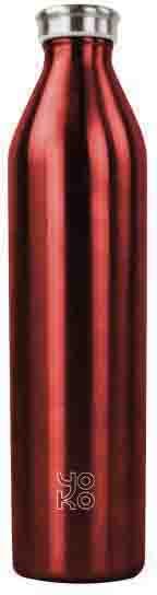Insulated Bottle 1 Liter Red Shiny Color