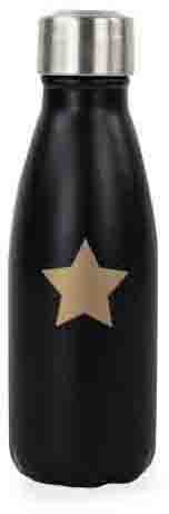 Bottle Star 260 ml Black & Gold Star