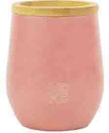 Insulated Mug Pastel Coral 250 ml & Bamboo Lid