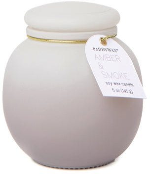 Orb Ombre Glass Candle 5 oz./141g - Grey - Amber & Smoke