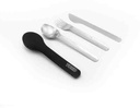 Cuttlery Set Of 3 Pc In Stainless Steel & Silicon Pouch : 1 Fork, 1 Knife & 1 Spoon