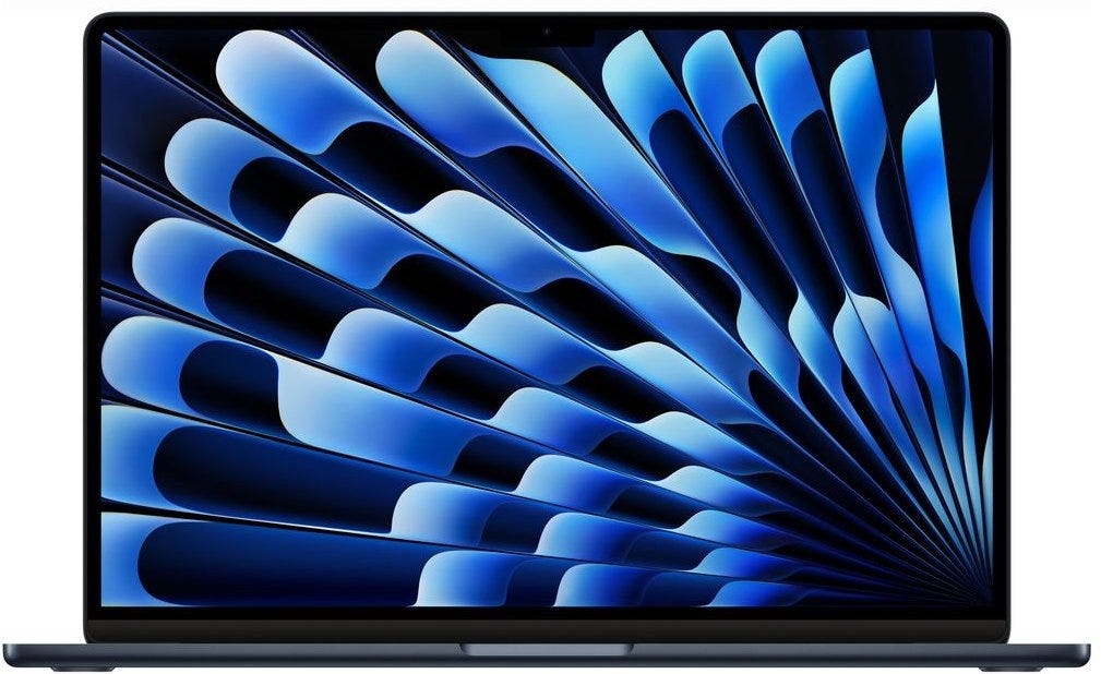 Apple  MacBook Air 15-inch M3 chip with 8-core CPU and 10-core GPU, 16GB, 512GB SSD