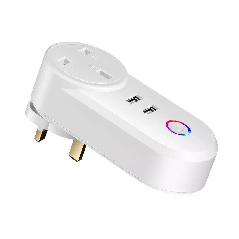 Smart WiFi (UK) Plug Socket With 2 USB Ports & App Control Works with Amazon Alexa, Google Home Ass