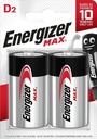 Energizer E95BP2 D Alkaline Battery Pack Of 2