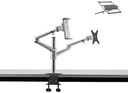 UPERGO OL- 3T Dual Arm for Monitor Laptop & Tablet - 3 in 1
