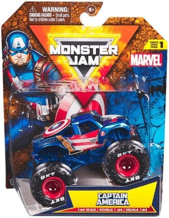 MONSTER JAM MARVEL VEHICLES 1:64 1-PK