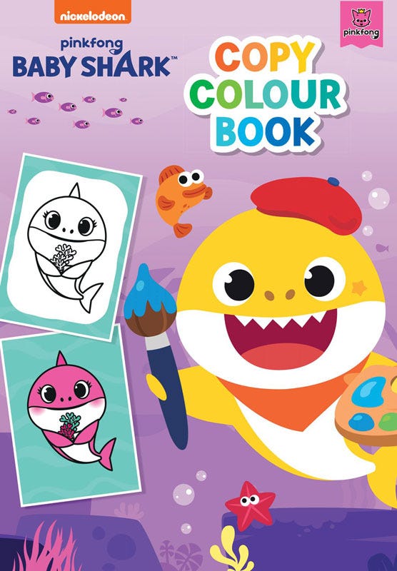 Baby Shark Copy Colour Book