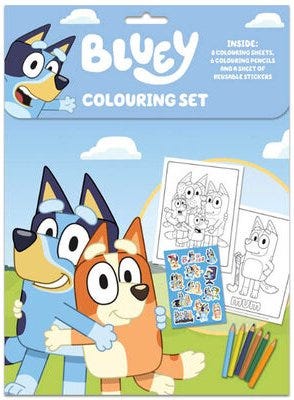 Bluey Colouring Set