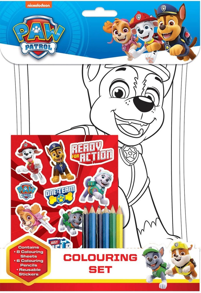 Paw Patrol Colouring Set/