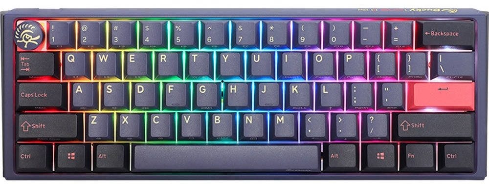 Ducky One 3 Mini Aura 60% Wired Mechanical Gaming Keyboard - Blue Switch - Cosmic - لوحة مفاتيح
