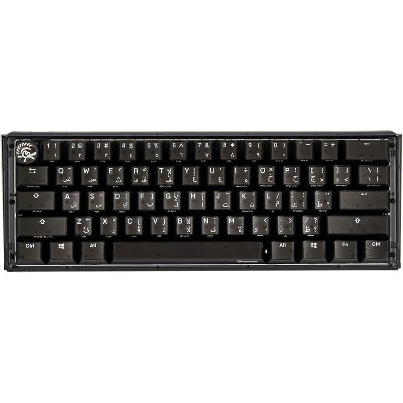 Ducky One 3 Mini Aura 60% Wired Mechanical Gaming Keyboard - Blue Switch - Myst Black - لوحة مفاتي