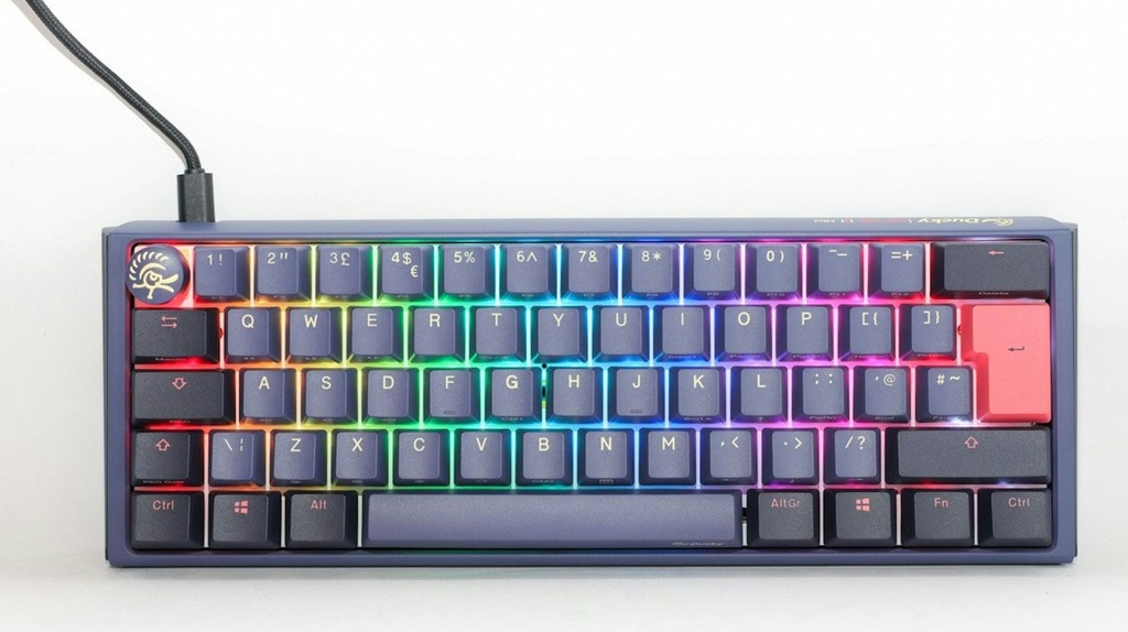 Ducky One 3 Mini Aura 60% Wired Mechanical Gaming Keyboard - Red Switch - Cosmic - لوحة مفاتيح
