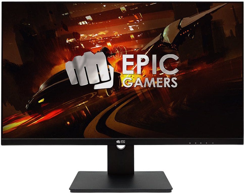 Epic Gamers 24" VA FHD 75Hz, Flat Classic Series Monitor - Black - شاشة