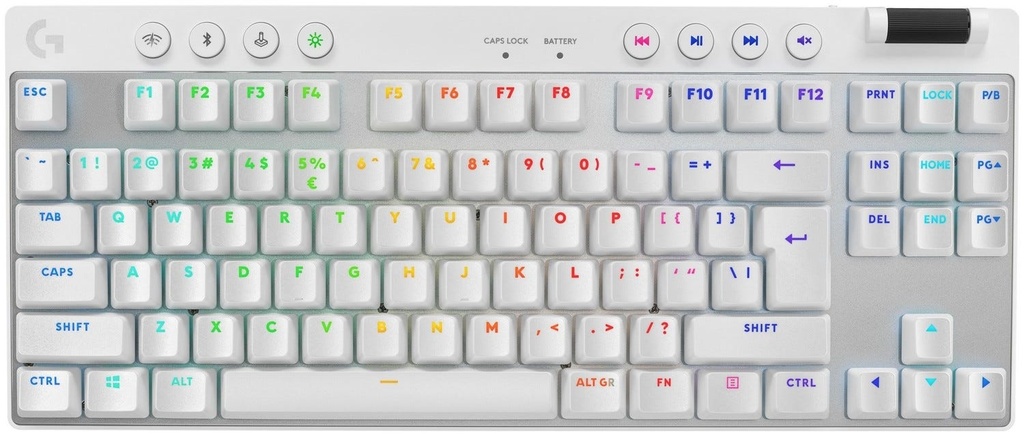 LOGITECH PRO X TKL LIGHTSPEED WHITE KEYBOARD