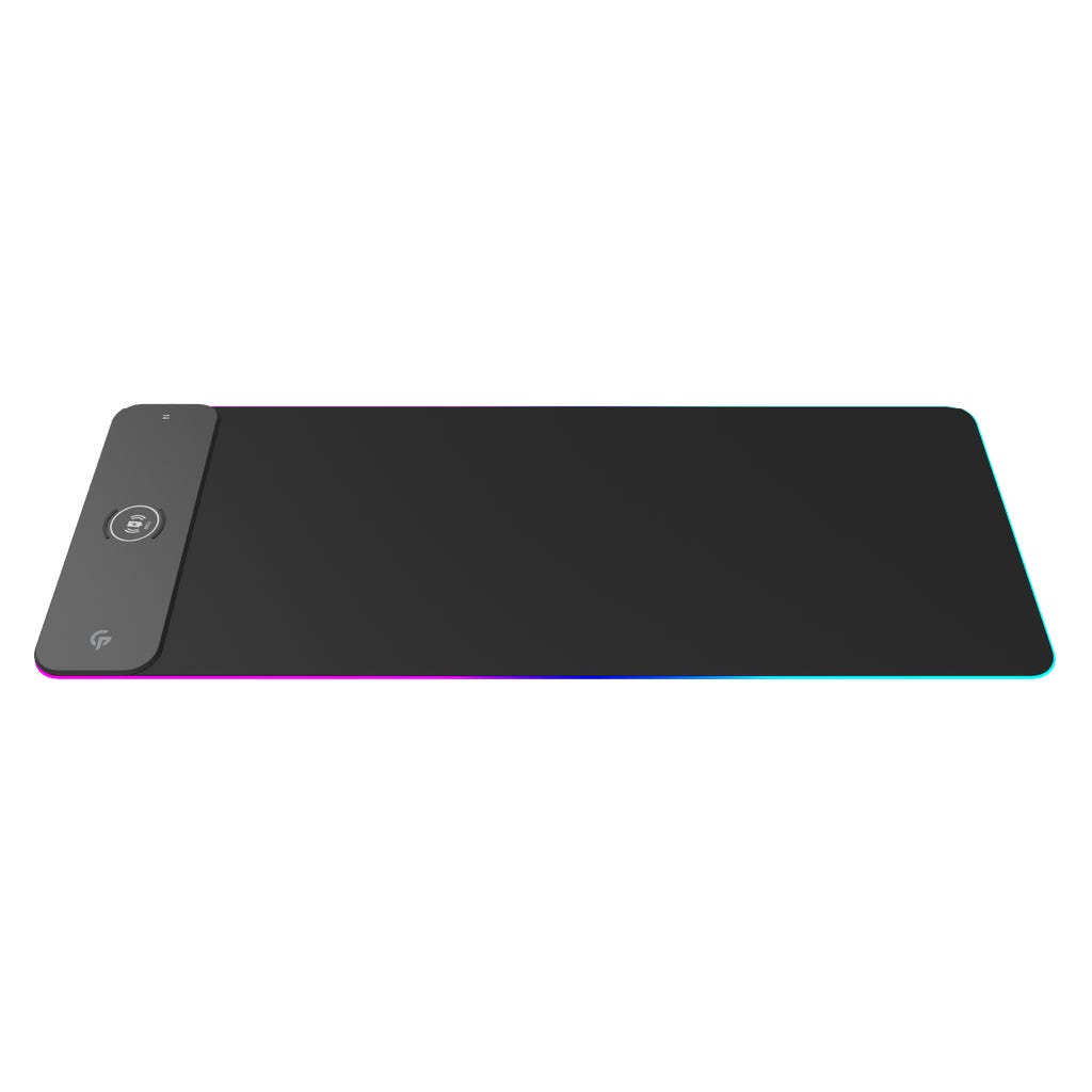 Porodo Gaming RGB Gaming Mouse Pad With 15W Fast Wireless Charger Black