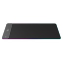 Porodo Gaming RGB Gaming Mouse Pad With 15W Fast Wireless Charger Black