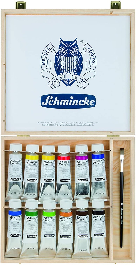 Acrylic Paint Set 12x60ml AKADEMIE SCHMINCKE