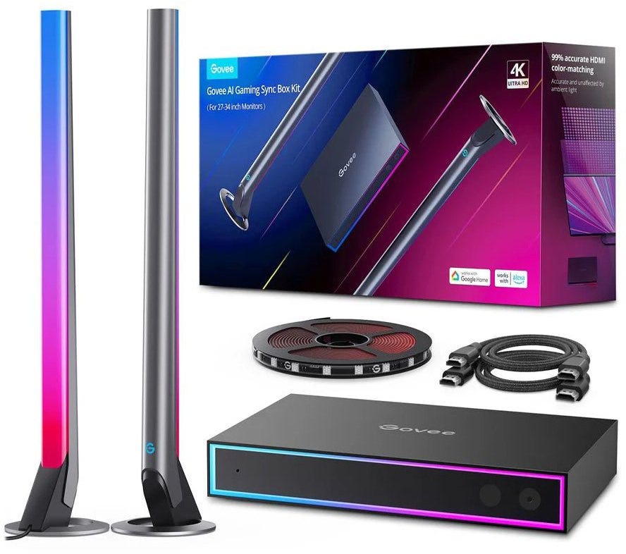 Govee H6601 AI Gaming Sync LED Lighting Box Kit - إضاءة